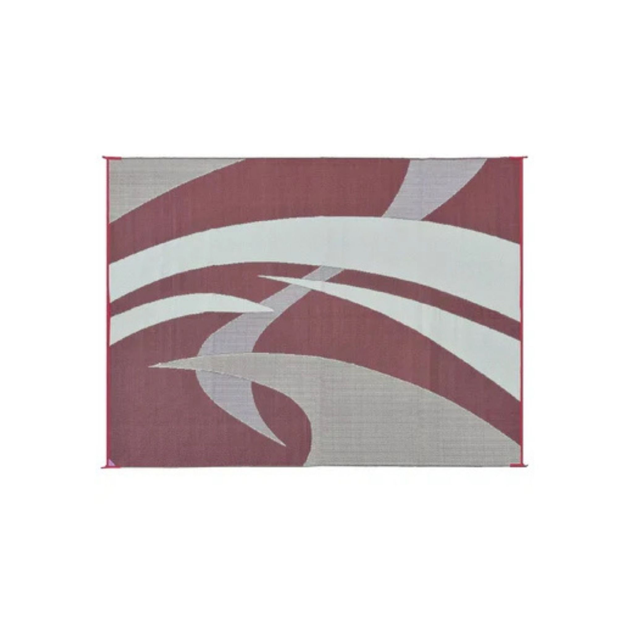 2.7m x 3.6m - PPE Outdoor Mat - Maroon/White Swirl