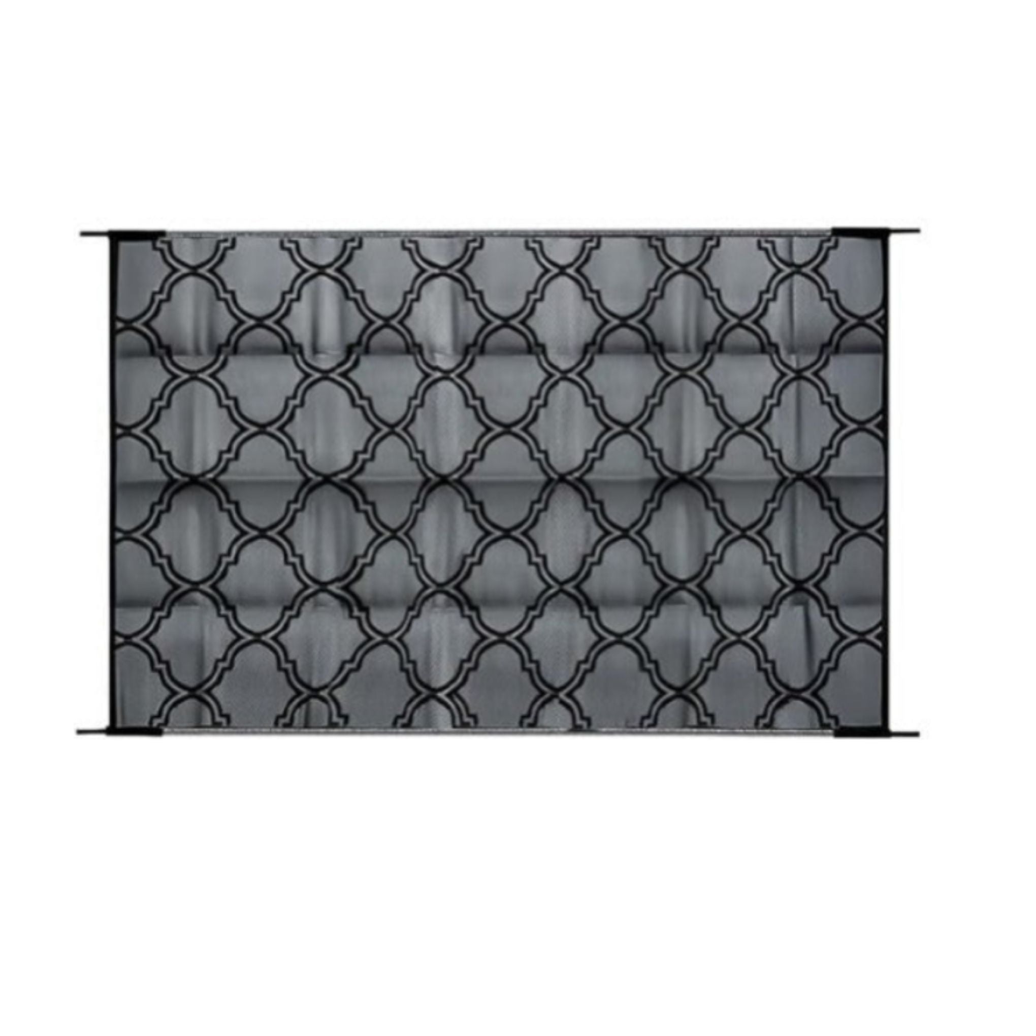 1.5m x 2.4m - PPE Outdoor Mat - Moroccan Black/Grey