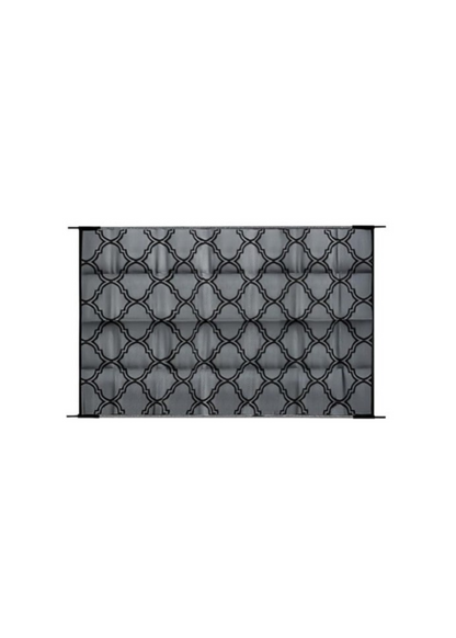 2.7m x 3.6m - PPE Outdoor Mat - Moroccan Black/Grey